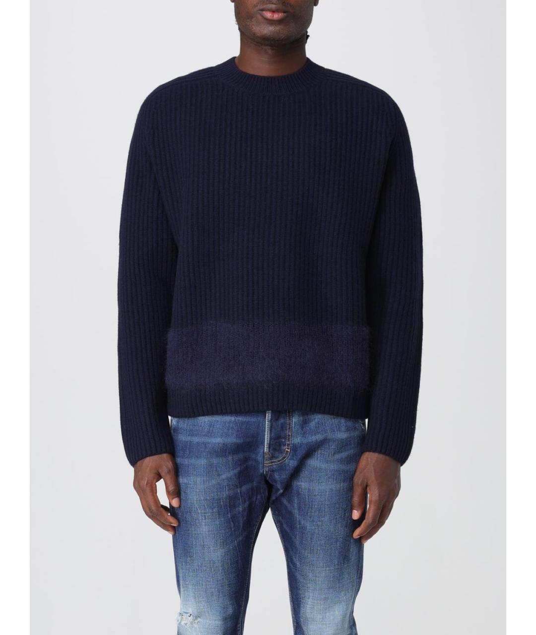 DSQUARED2 Темно-синий шерстяной джемпер / свитер, фото 4