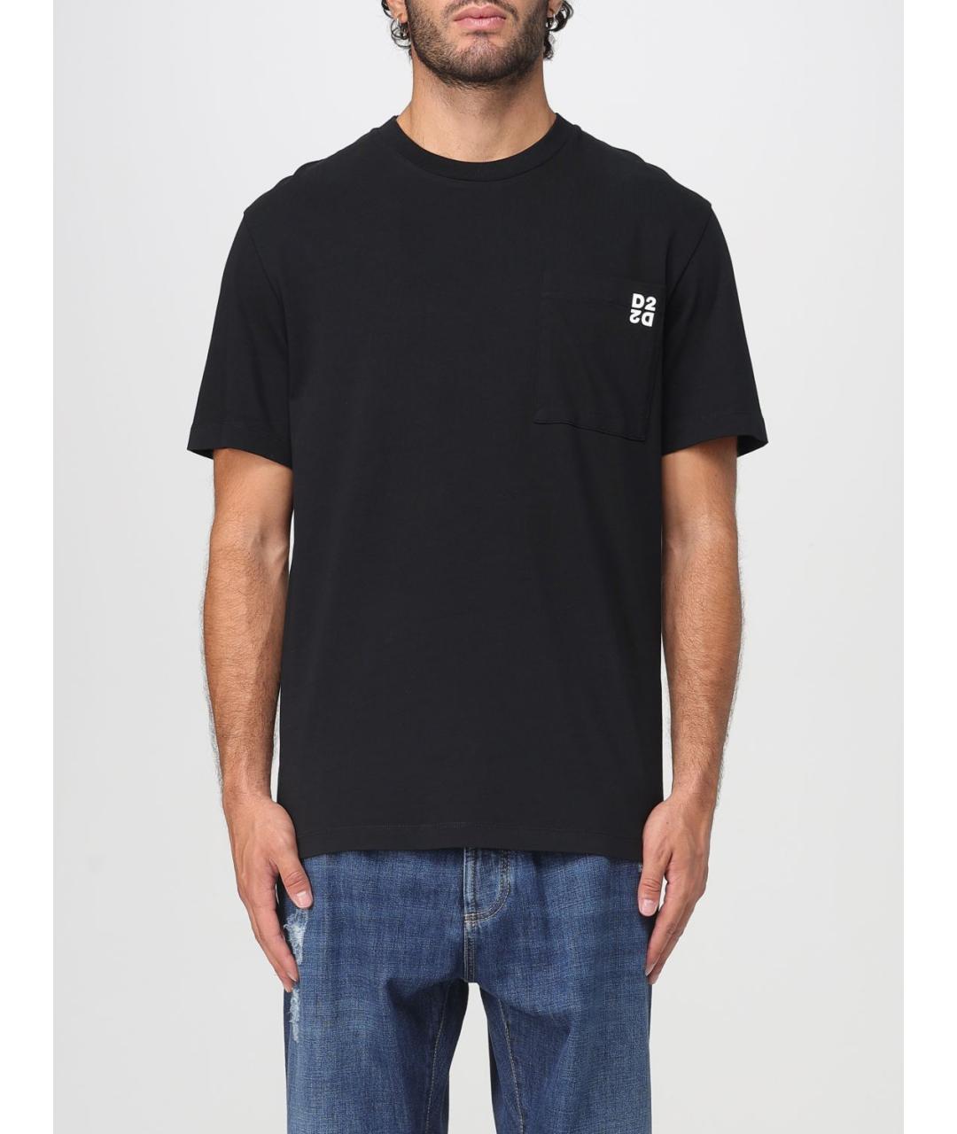DSQUARED2 Черная хлопковая футболка, фото 5
