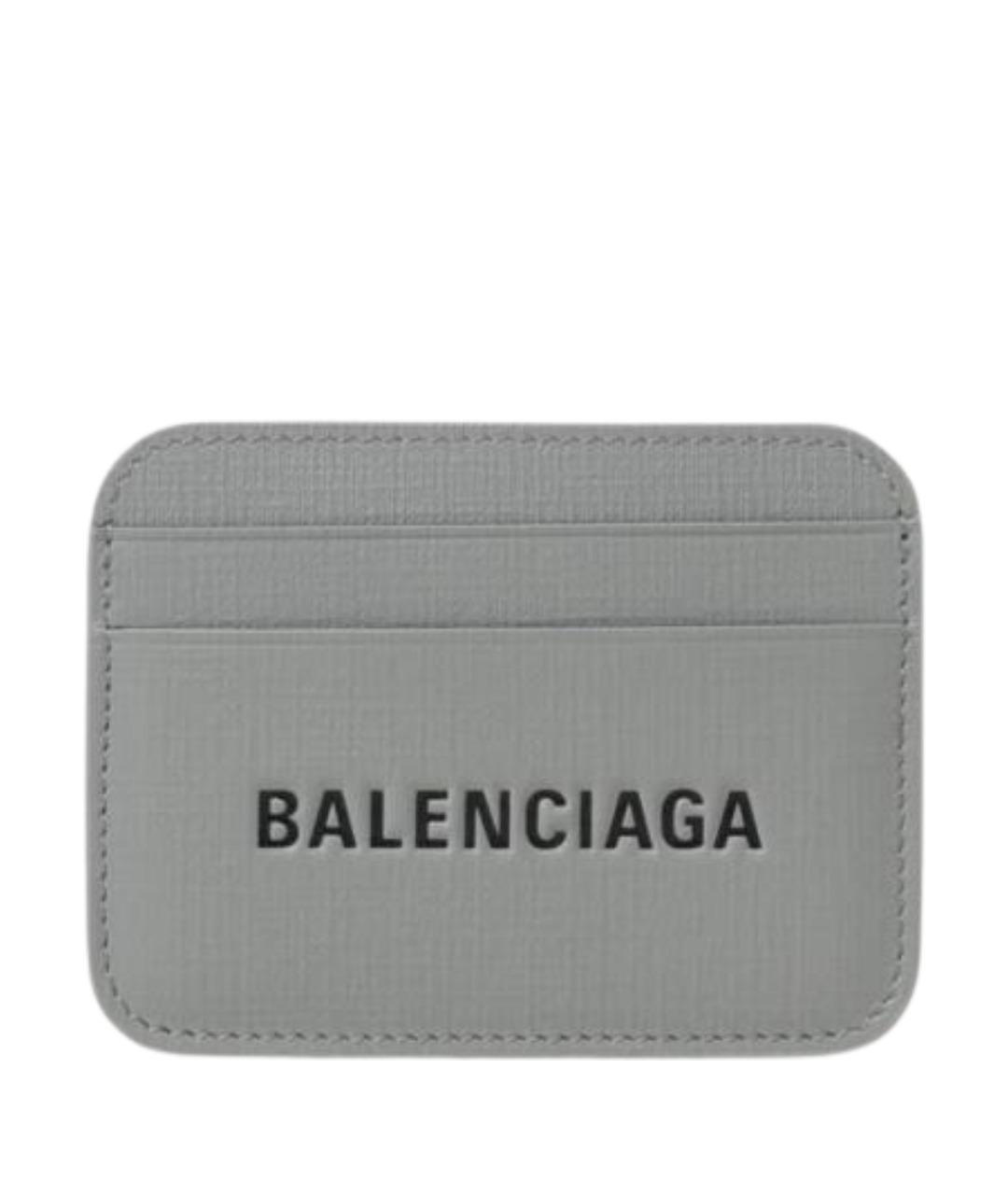 BALENCIAGA Серый кожаный кардхолдер, фото 1