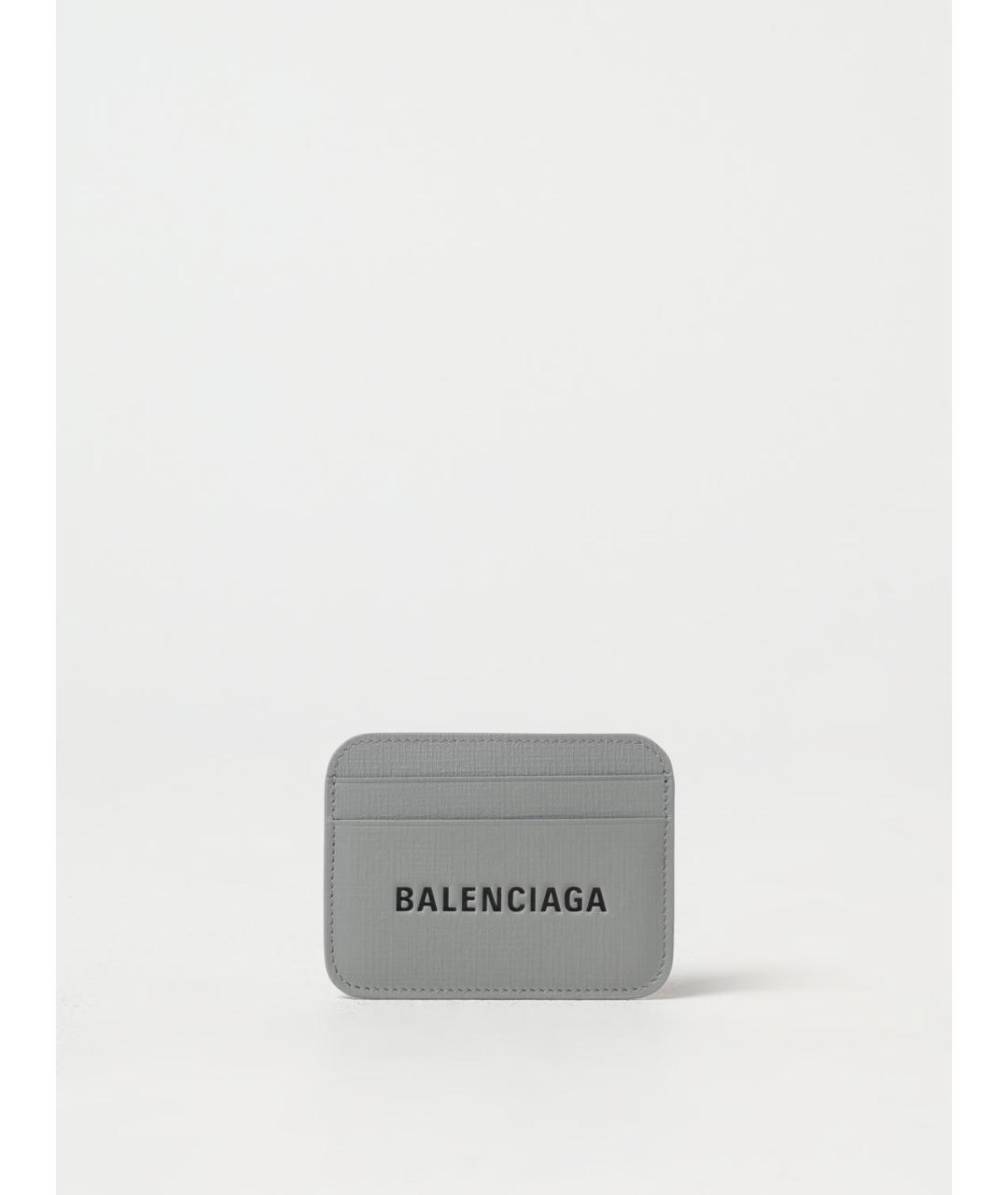 BALENCIAGA Серый кожаный кардхолдер, фото 3
