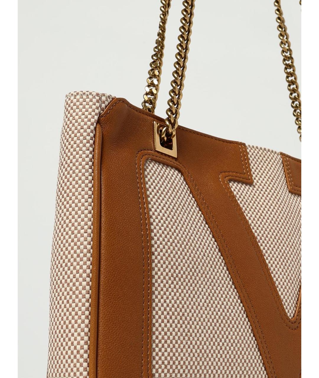 VALENTINO Бежевая сумка тоут, фото 4