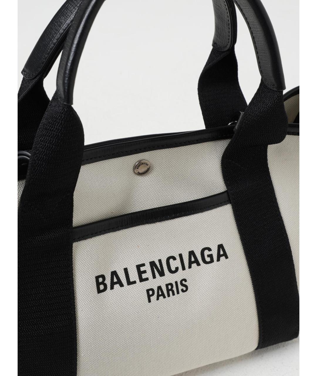BALENCIAGA Бежевая тканевая сумка тоут, фото 4