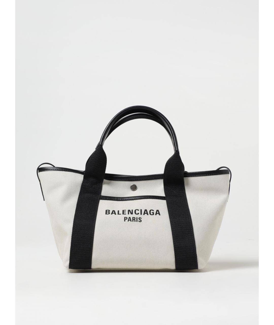 BALENCIAGA Бежевая тканевая сумка тоут, фото 6