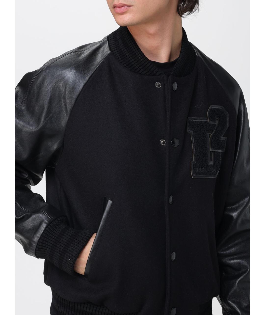 DSQUARED2 Черная шерстяная куртка, фото 4