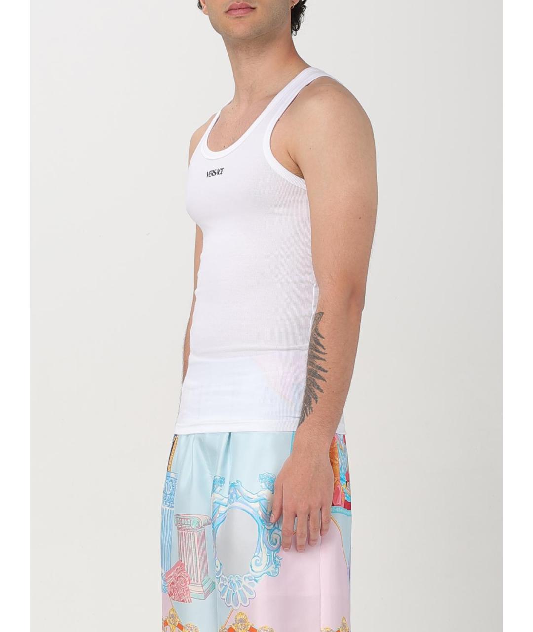 VERSACE Белая хлопковая майка, фото 4
