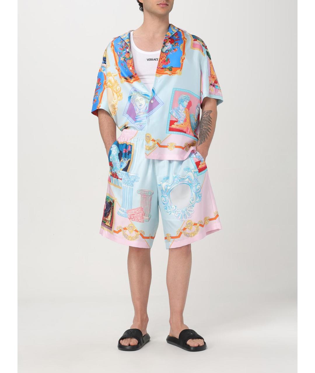 VERSACE Белая хлопковая майка, фото 2