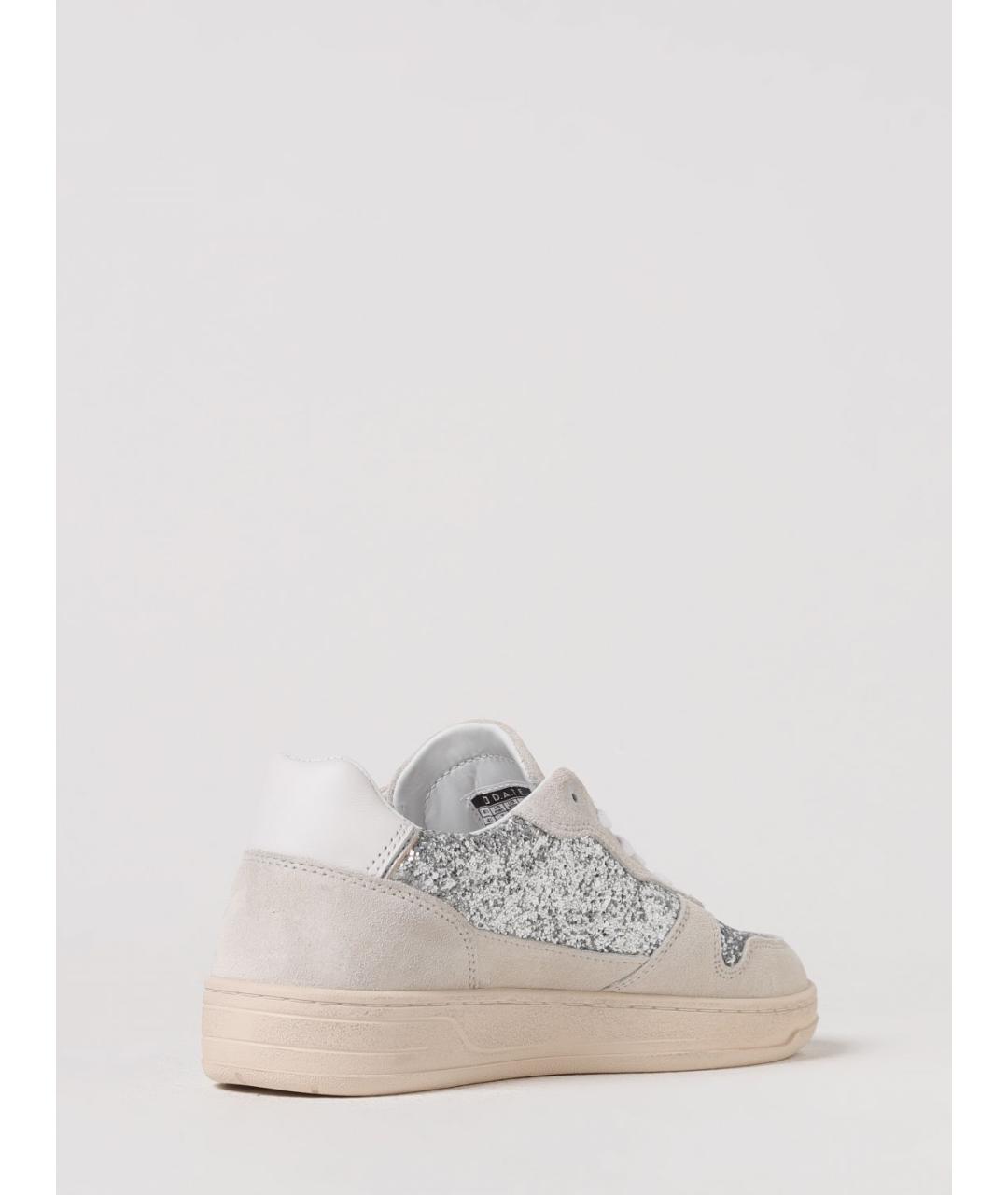 D.A.T.E. Серебряные кожаные кроссовки, фото 3