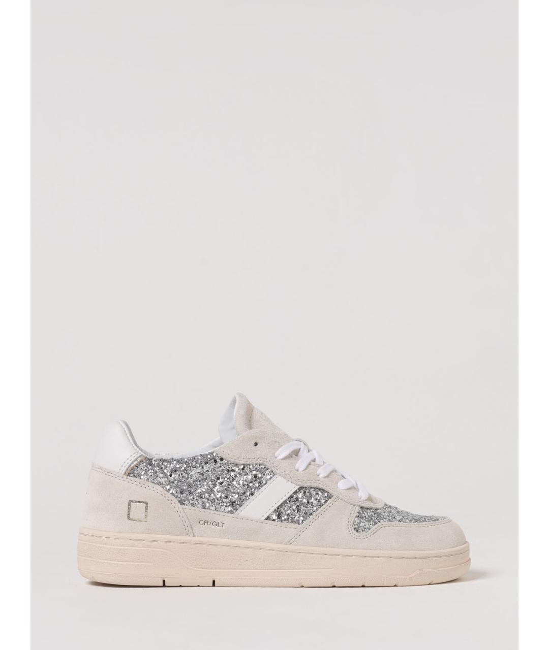 D.A.T.E. Серебряные кожаные кроссовки, фото 4