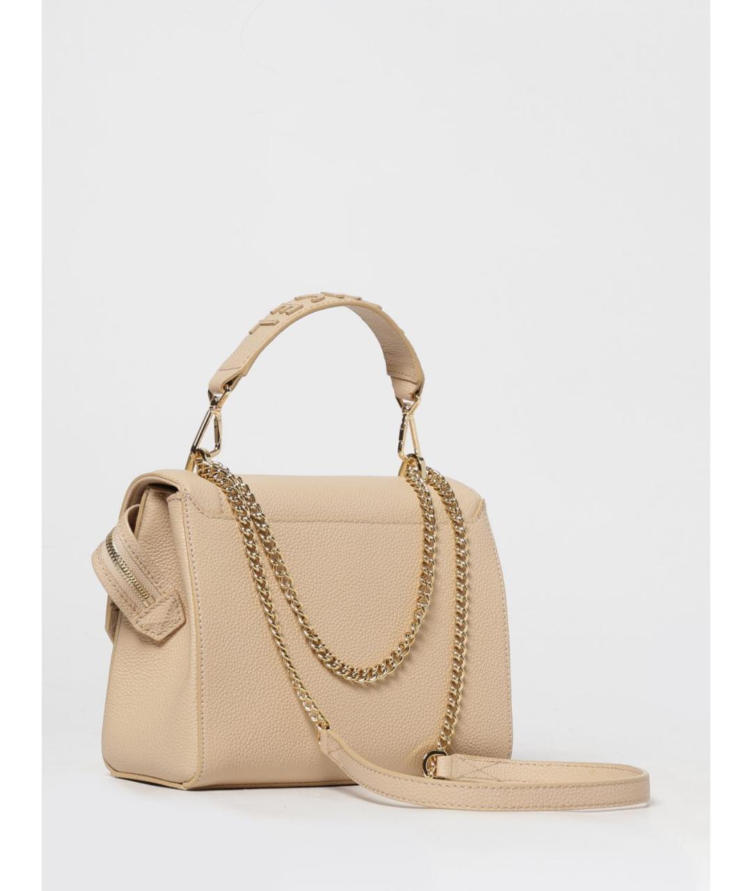 LANCEL Бежевая кожаная сумка через плечо, фото 2