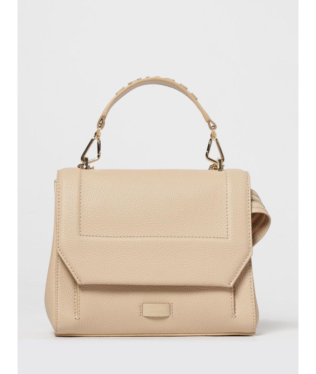 LANCEL Бежевая кожаная сумка через плечо, фото 4