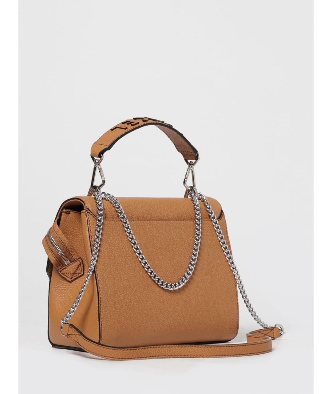 LANCEL Коричневая кожаная сумка через плечо, фото 2