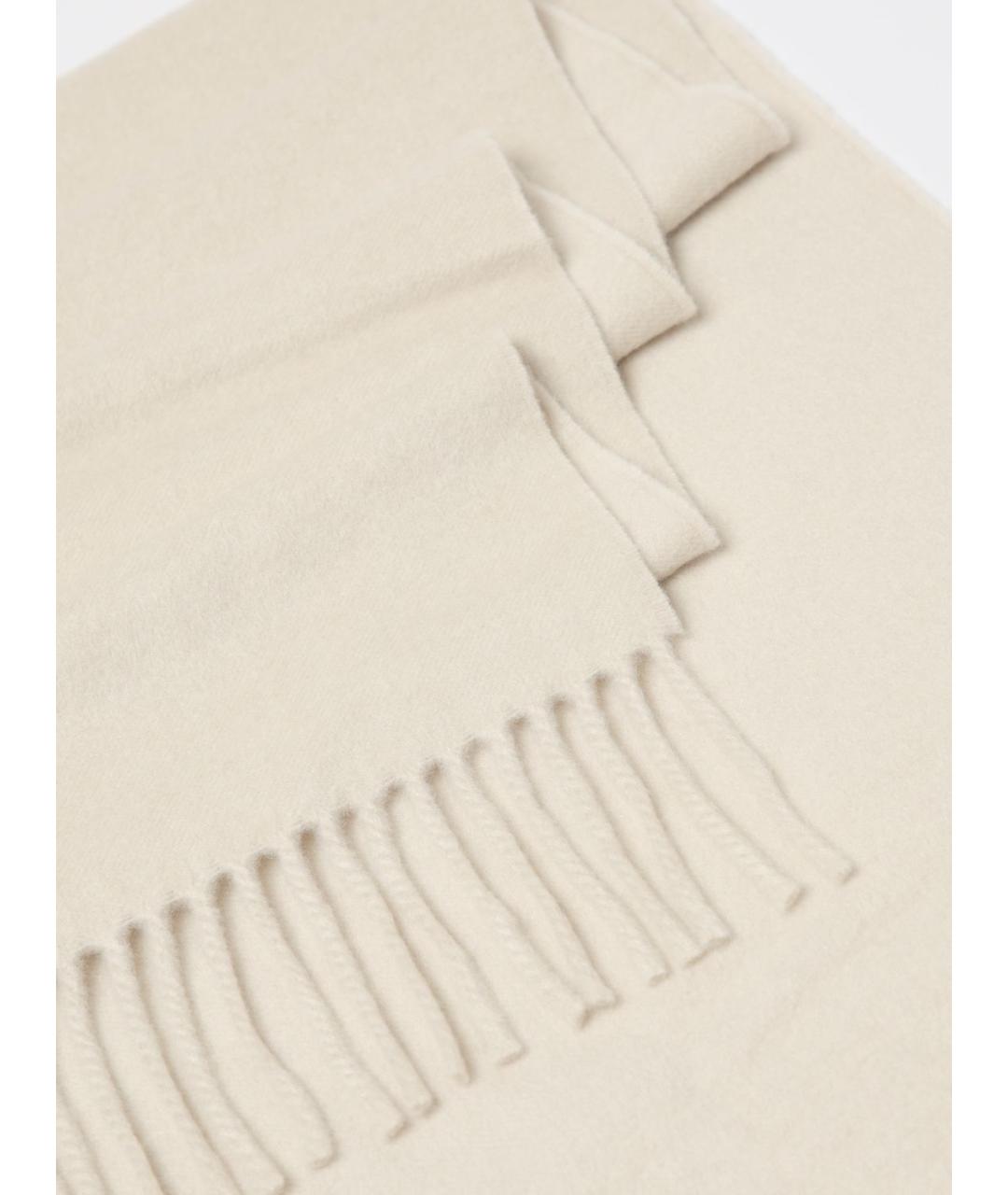 BRUNELLO CUCINELLI Бежевый кашемировый шарф, фото 3