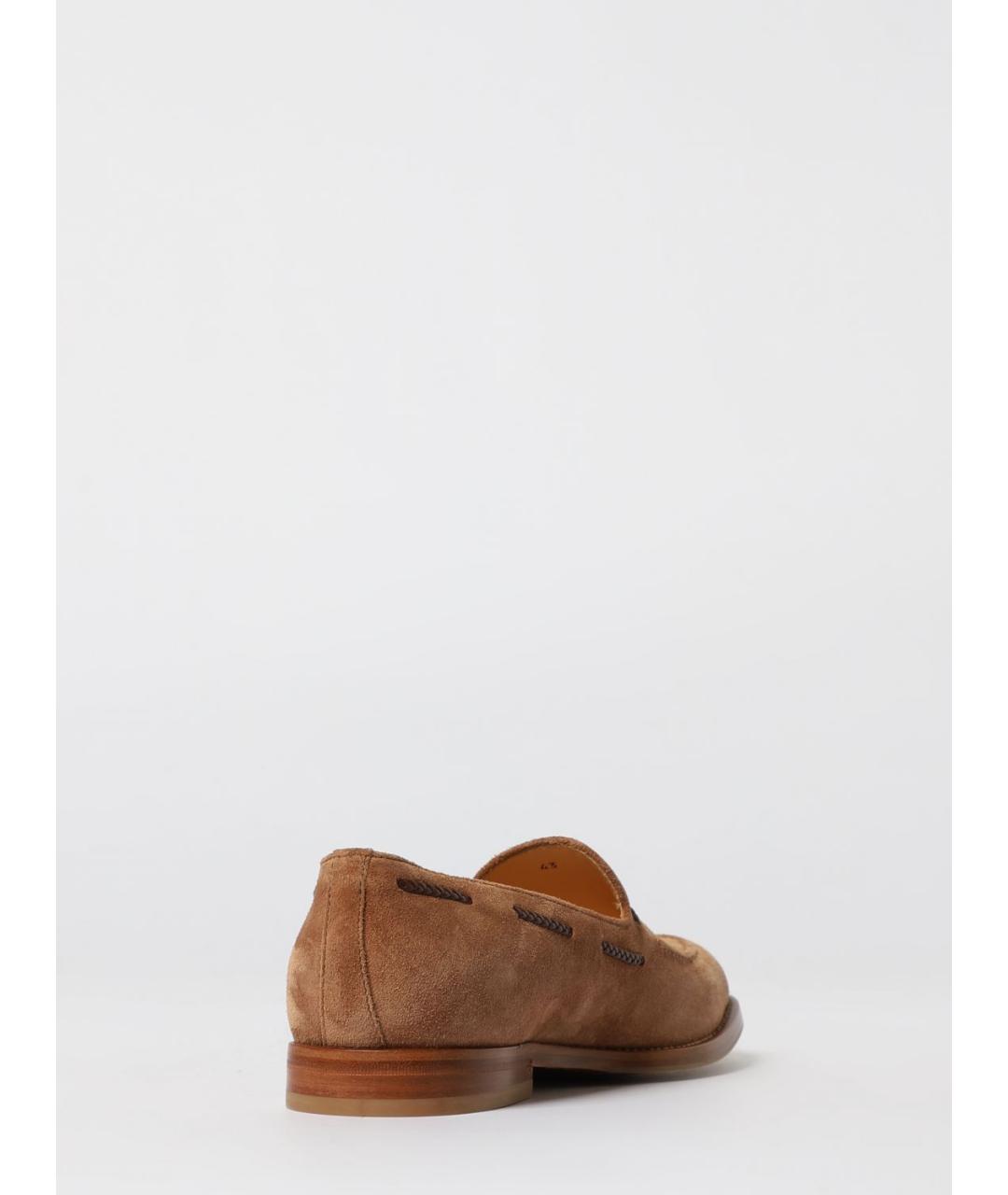 BRUNELLO CUCINELLI Коричневые кожаные лоферы, фото 3