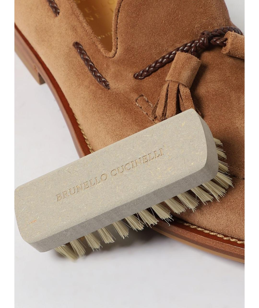 BRUNELLO CUCINELLI Коричневые кожаные лоферы, фото 4