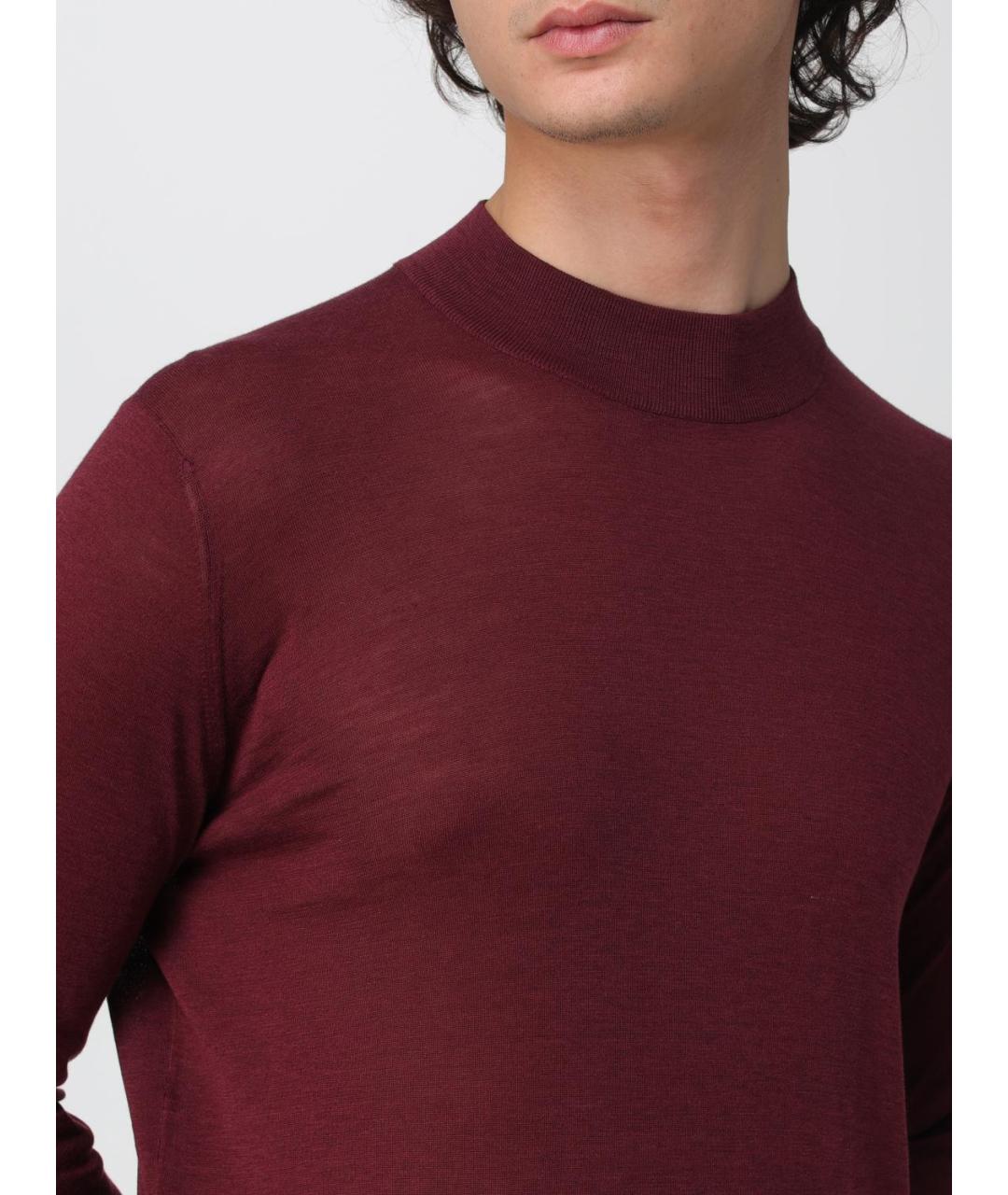 BRUNELLO CUCINELLI Бордовый джемпер / свитер, фото 5