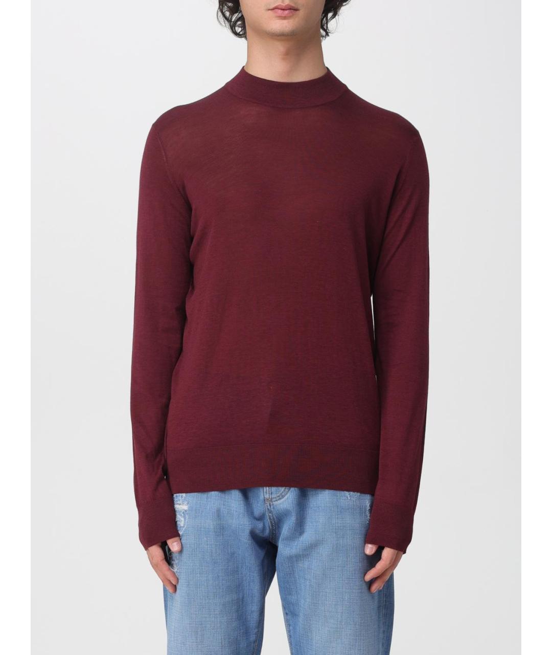 BRUNELLO CUCINELLI Бордовый джемпер / свитер, фото 6