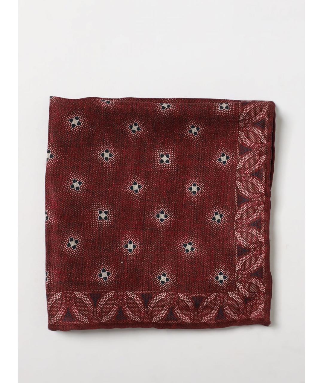 BRUNELLO CUCINELLI Бордовый платок, фото 4