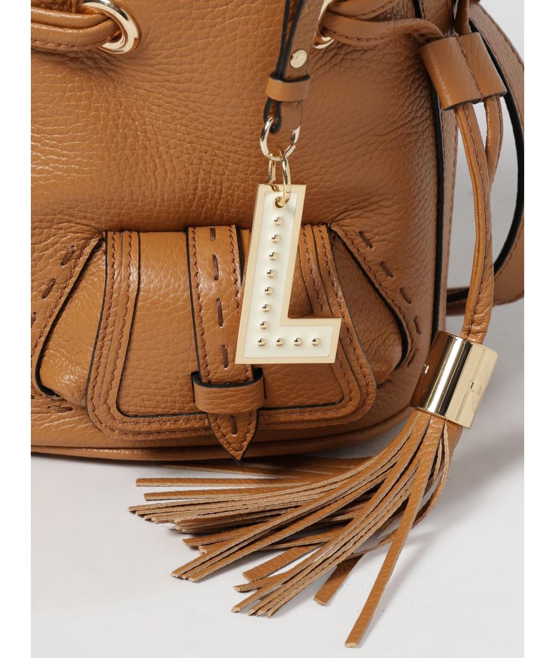 LANCEL Коричневая кожаная сумка тоут, фото 3