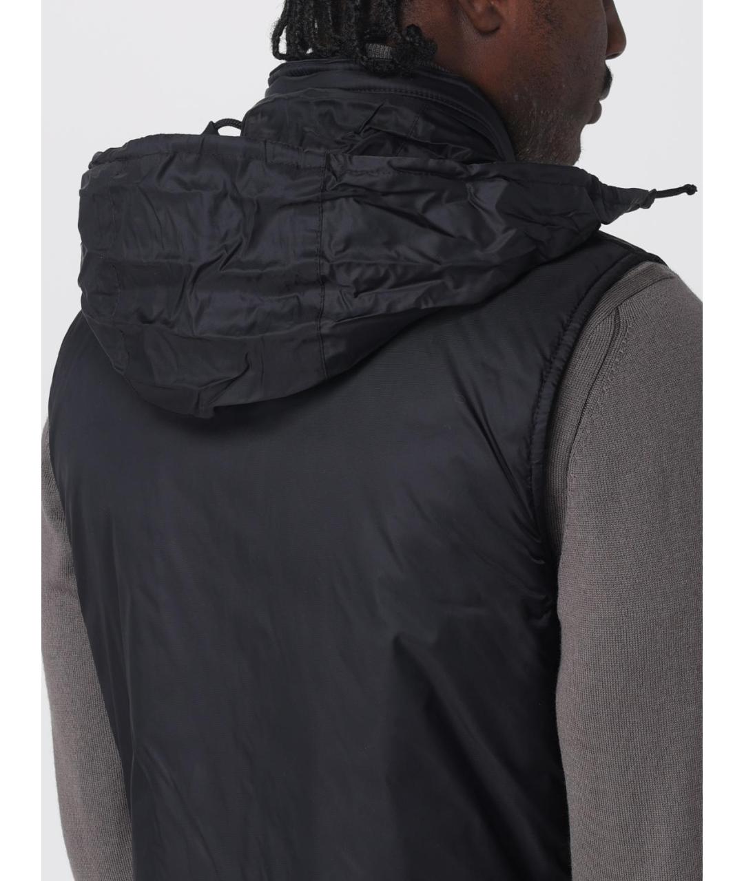 FAY Черное синтетическое пальто, фото 6