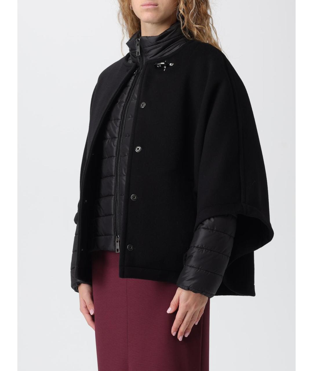 FAY Черное шерстяное пальто, фото 4
