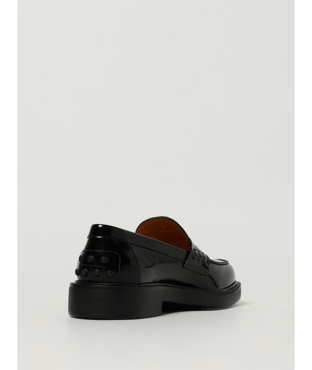 TOD'S Черные кожаные лоферы, фото 3