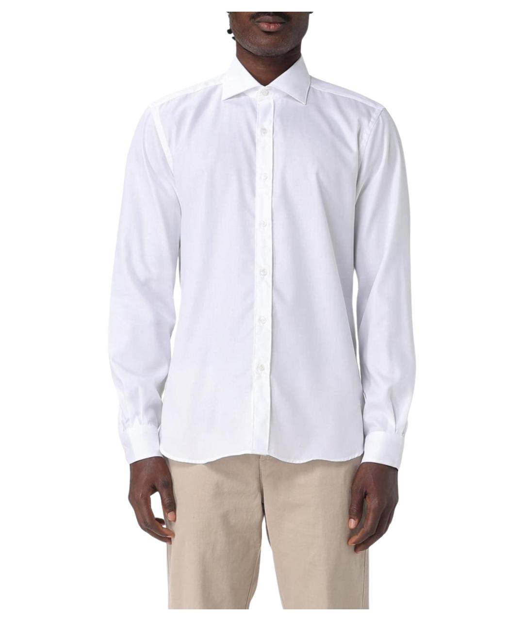 FAY Белая хлопковая классическая рубашка, фото 1