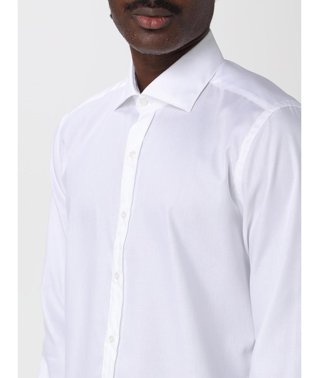FAY Белая хлопковая классическая рубашка, фото 3