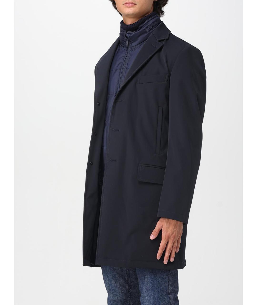 FAY Синее полиамидовое пальто, фото 4