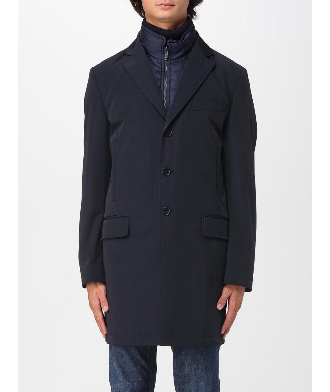 FAY Синее полиамидовое пальто, фото 2