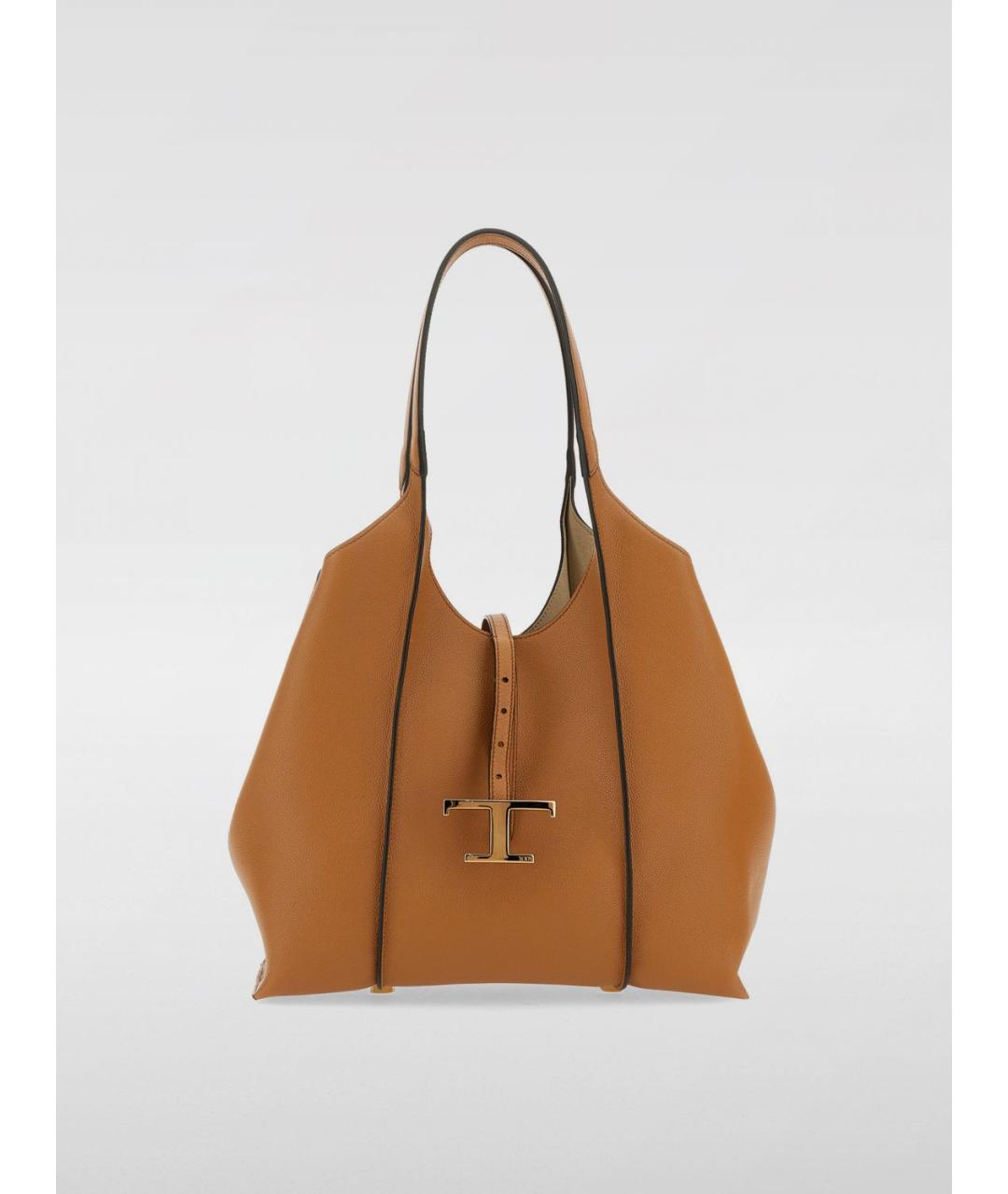 TOD'S Бежевая кожаная сумка тоут, фото 6