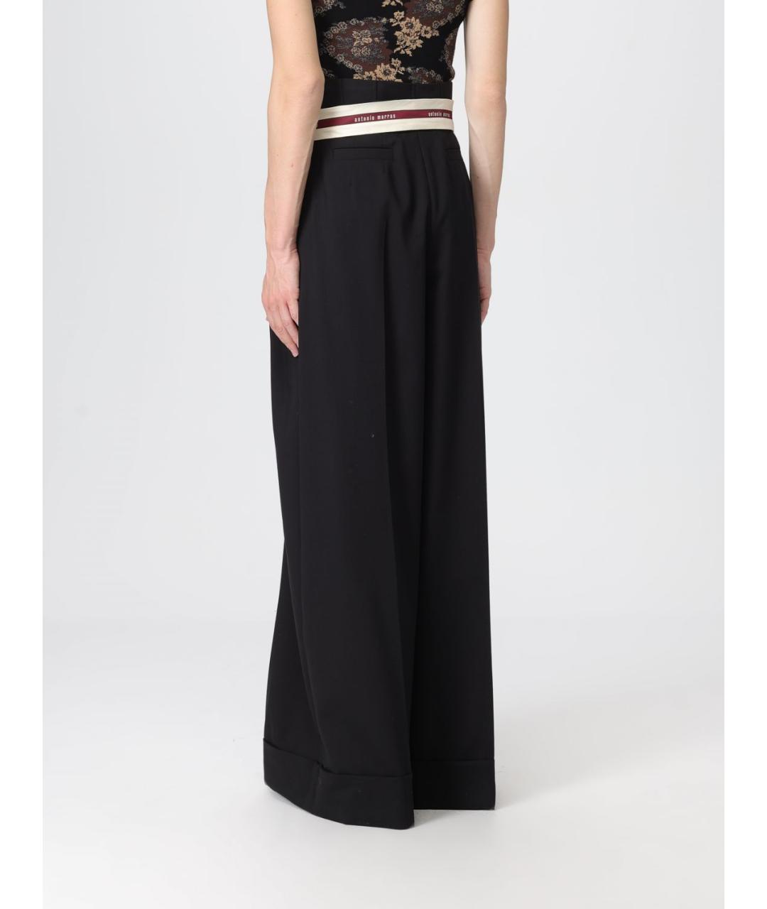 ANTONIO MARRAS Черные прямые брюки, фото 4