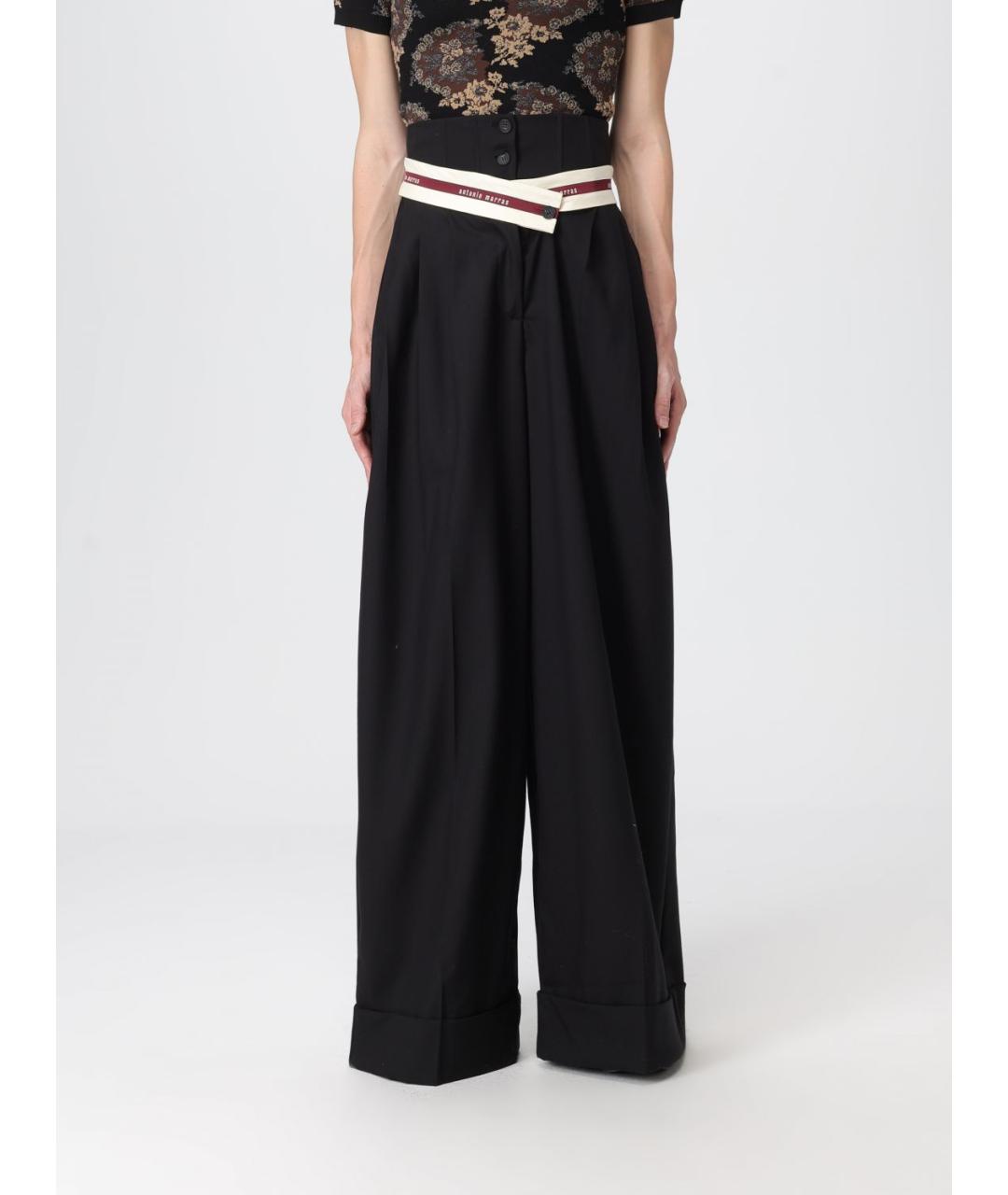 ANTONIO MARRAS Черные прямые брюки, фото 2