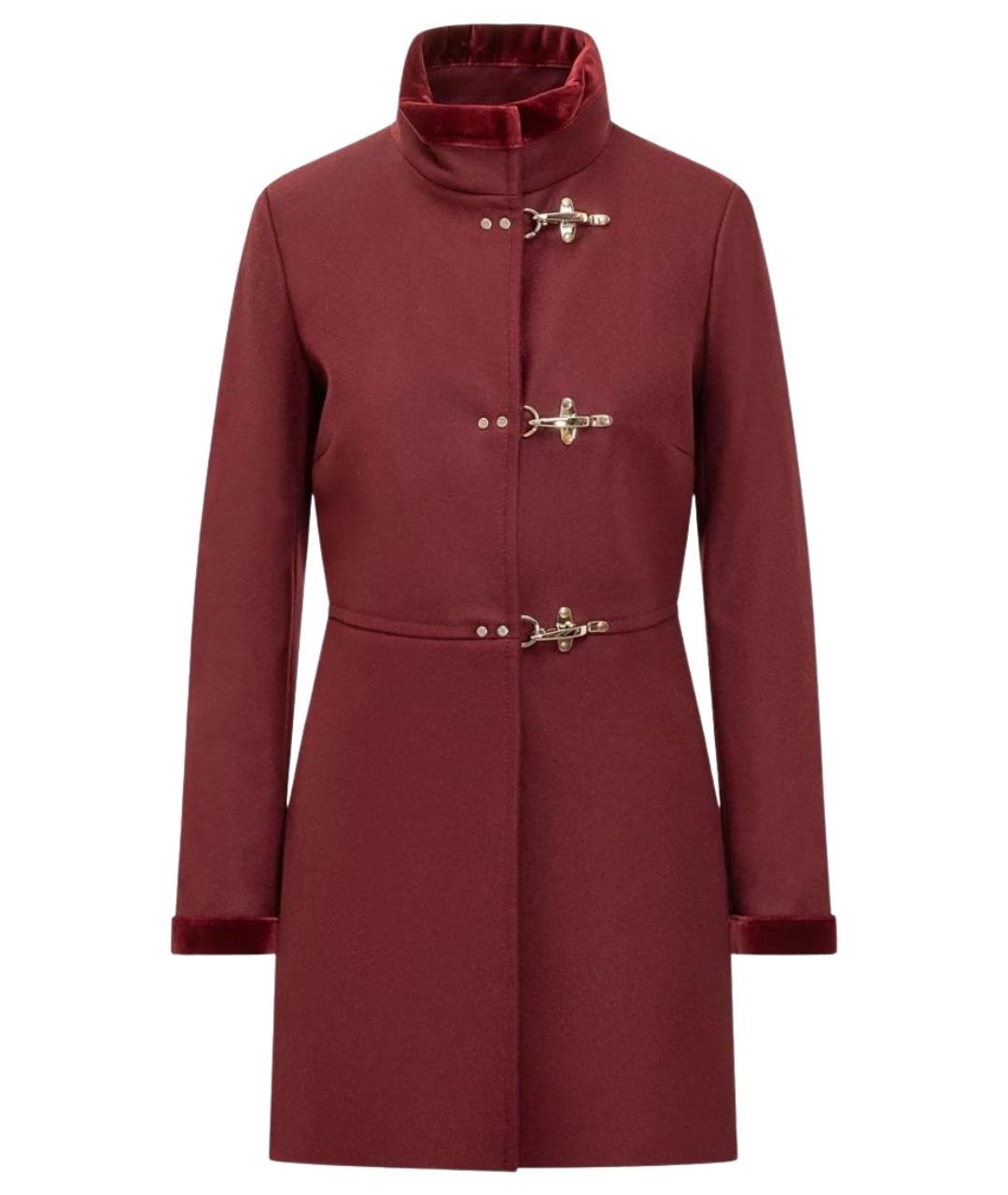 FAY Бордовое шерстяное пальто, фото 1