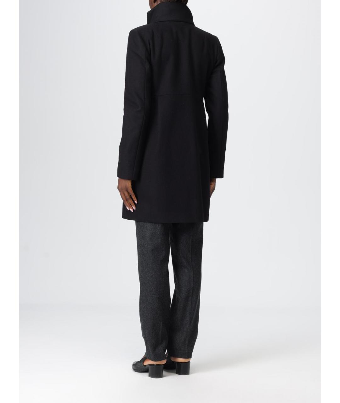 FAY Черное шерстяное пальто, фото 2