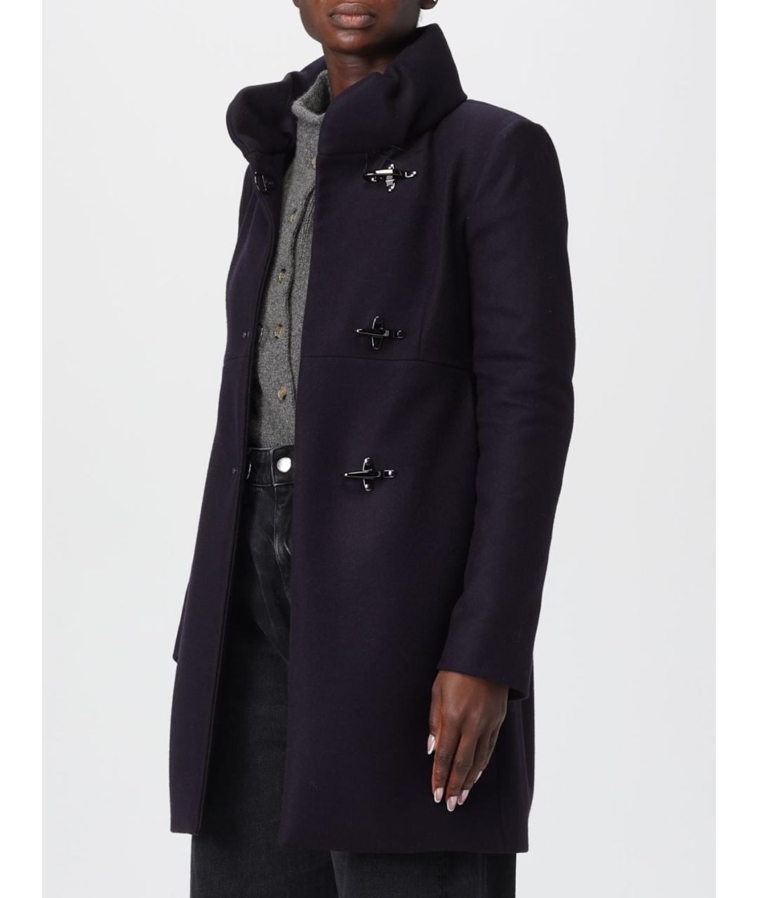 FAY Фиолетовое шерстяное пальто, фото 4