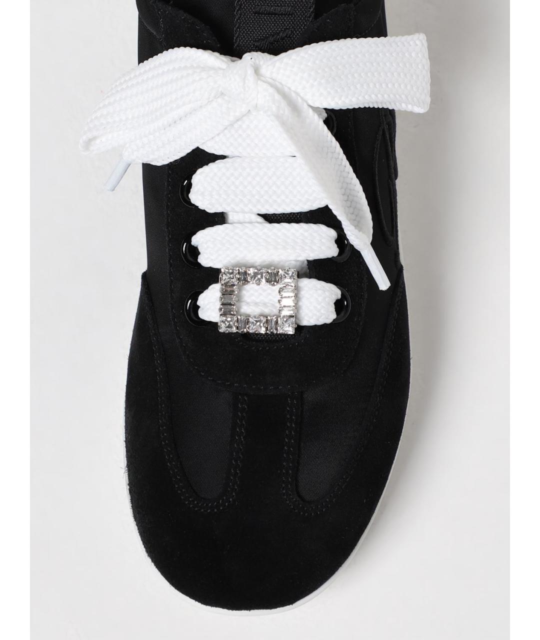 ROGER VIVIER Черные замшевые кроссовки, фото 4