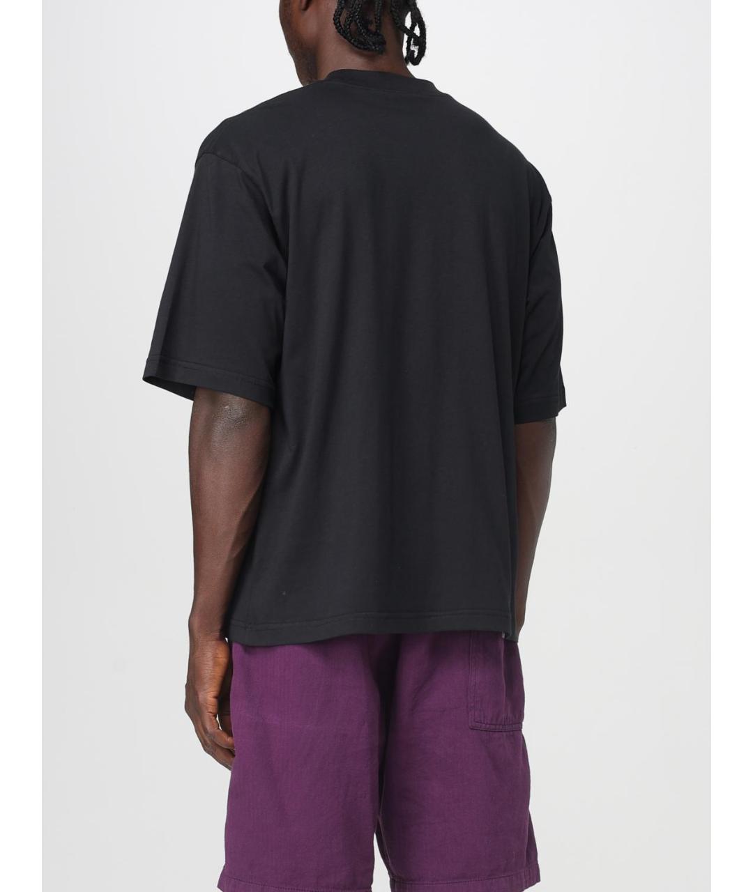 MARNI Черная хлопковая футболка, фото 2