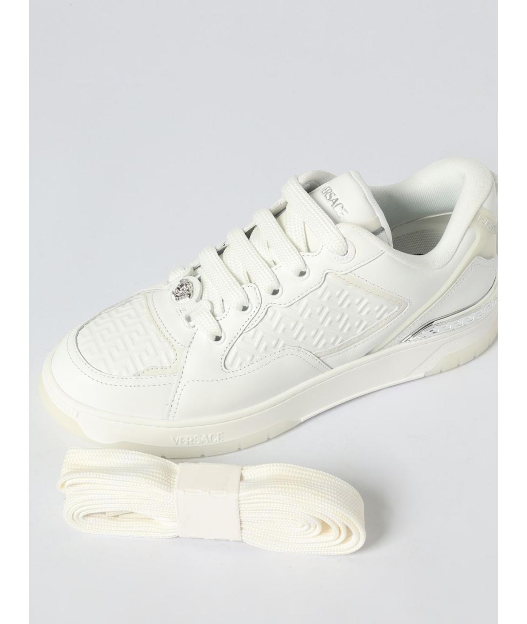 VERSACE Белые синтетические низкие кроссовки / кеды, фото 4