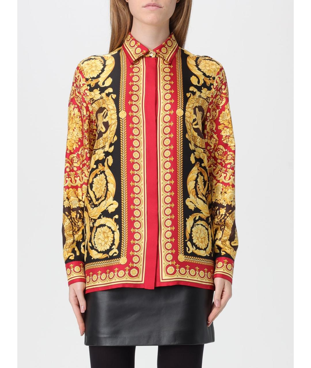 VERSACE Мульти шелковая рубашка, фото 6