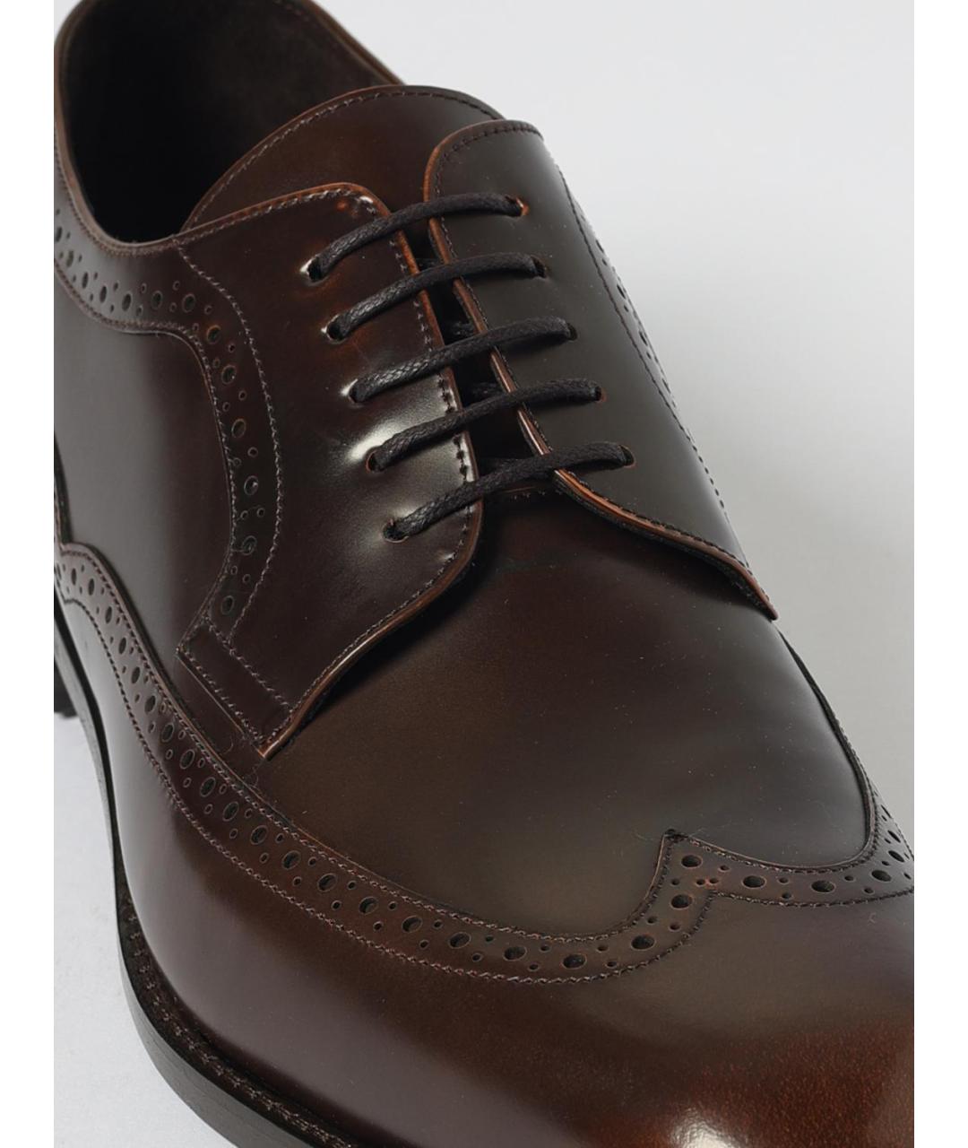 MANOLO BLAHNIK Коричневые кожаные туфли, фото 4