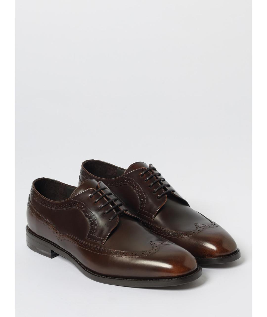 MANOLO BLAHNIK Коричневые кожаные туфли, фото 2