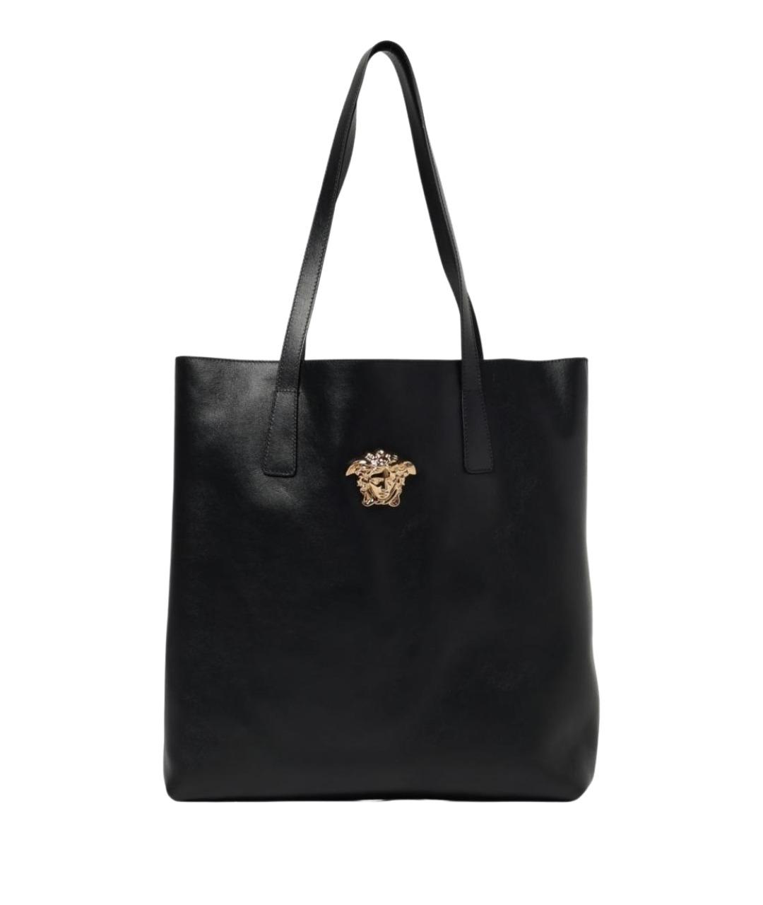 VERSACE Черная кожаная сумка на плечо, фото 1