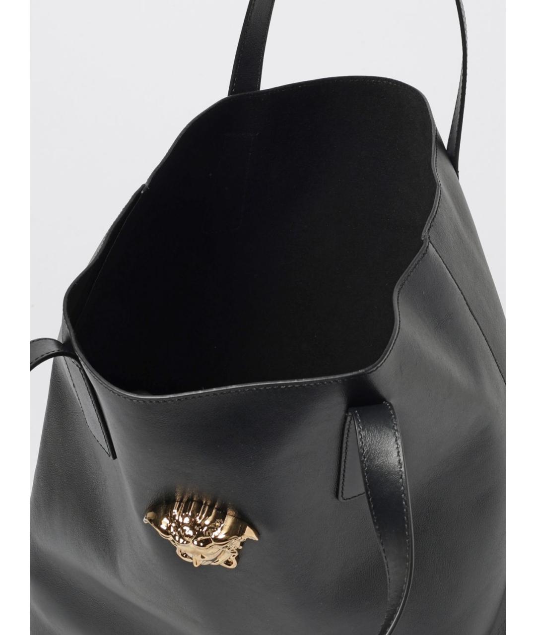 VERSACE Черная кожаная сумка на плечо, фото 5