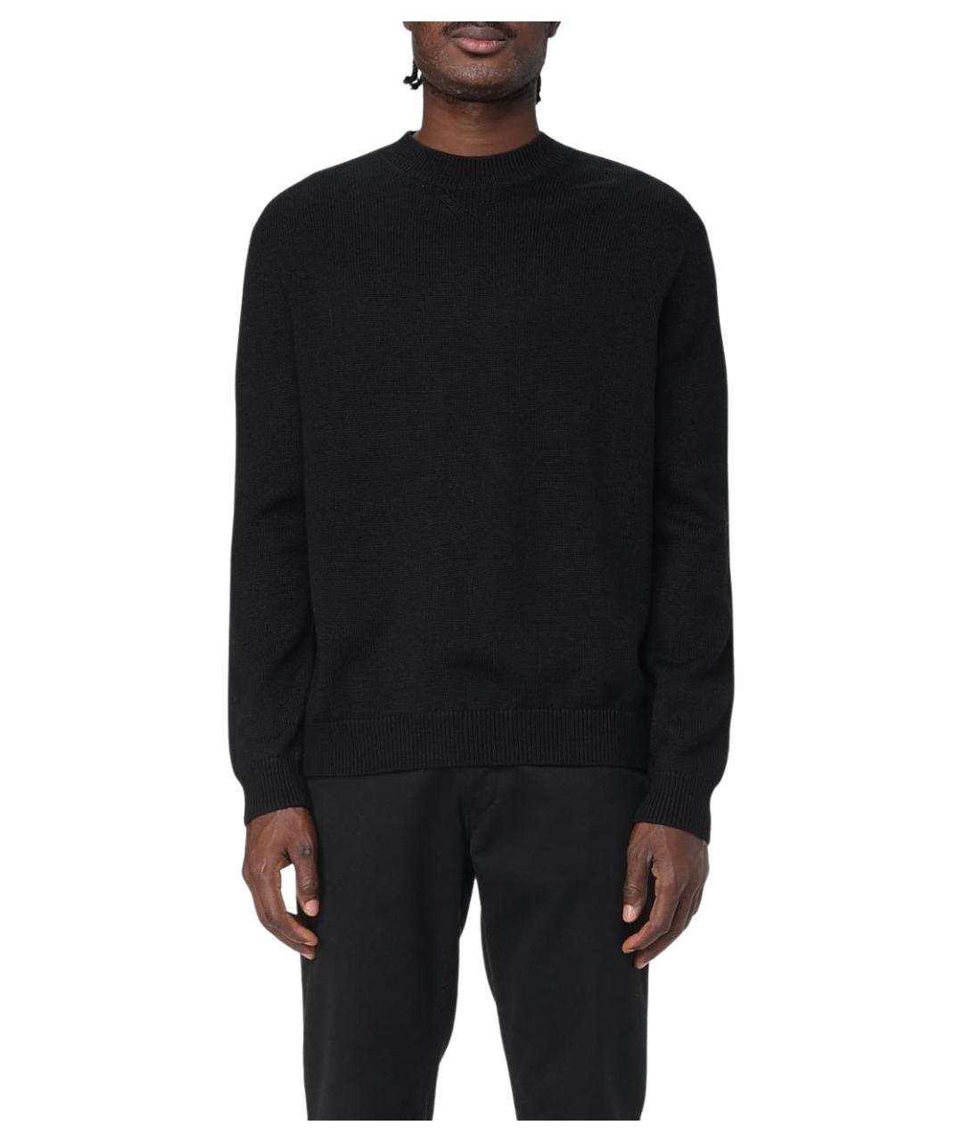 ARMANI EXCHANGE Черный хлопковый джемпер / свитер, фото 1