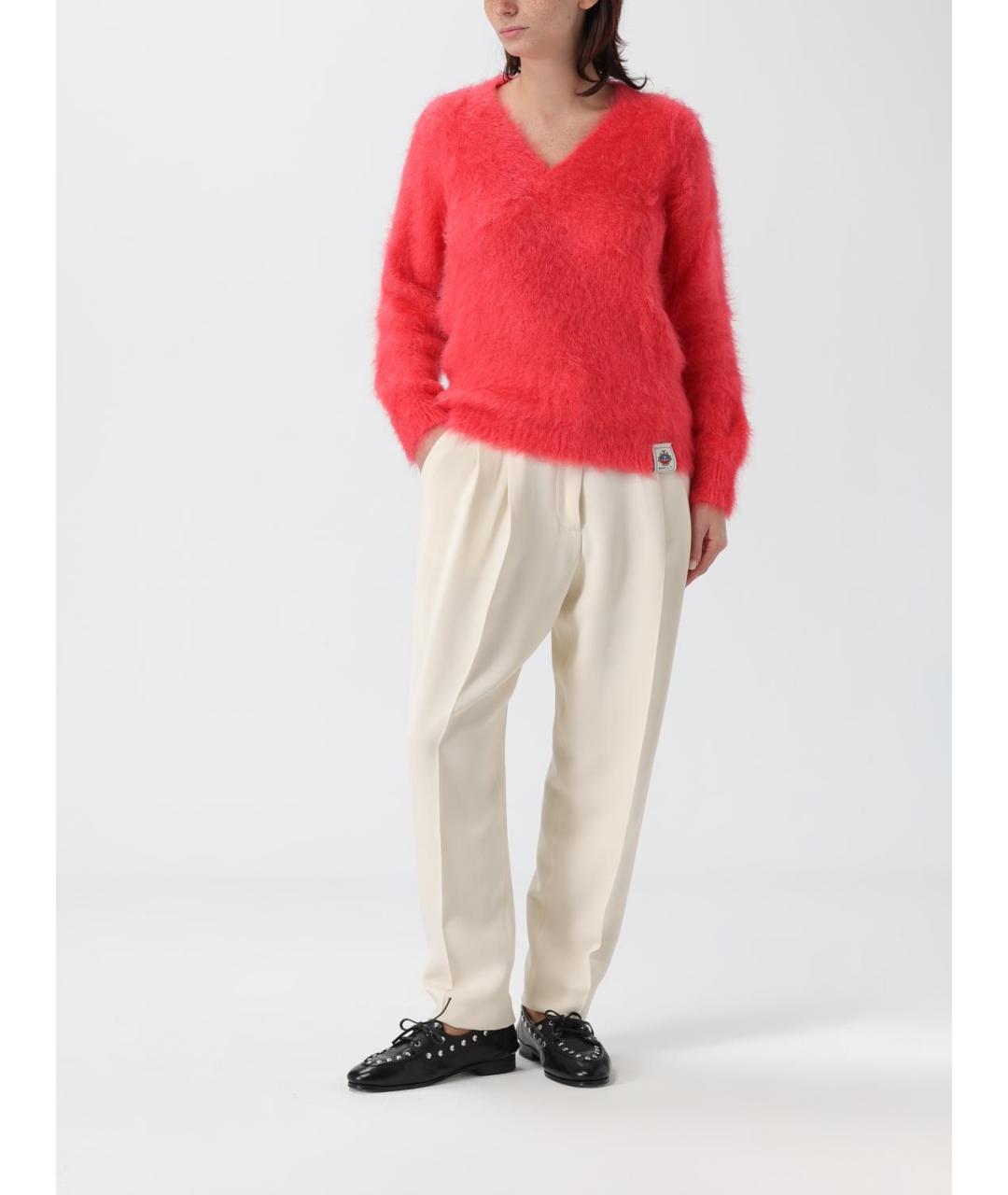 BALLY Красный шерстяной джемпер / свитер, фото 2