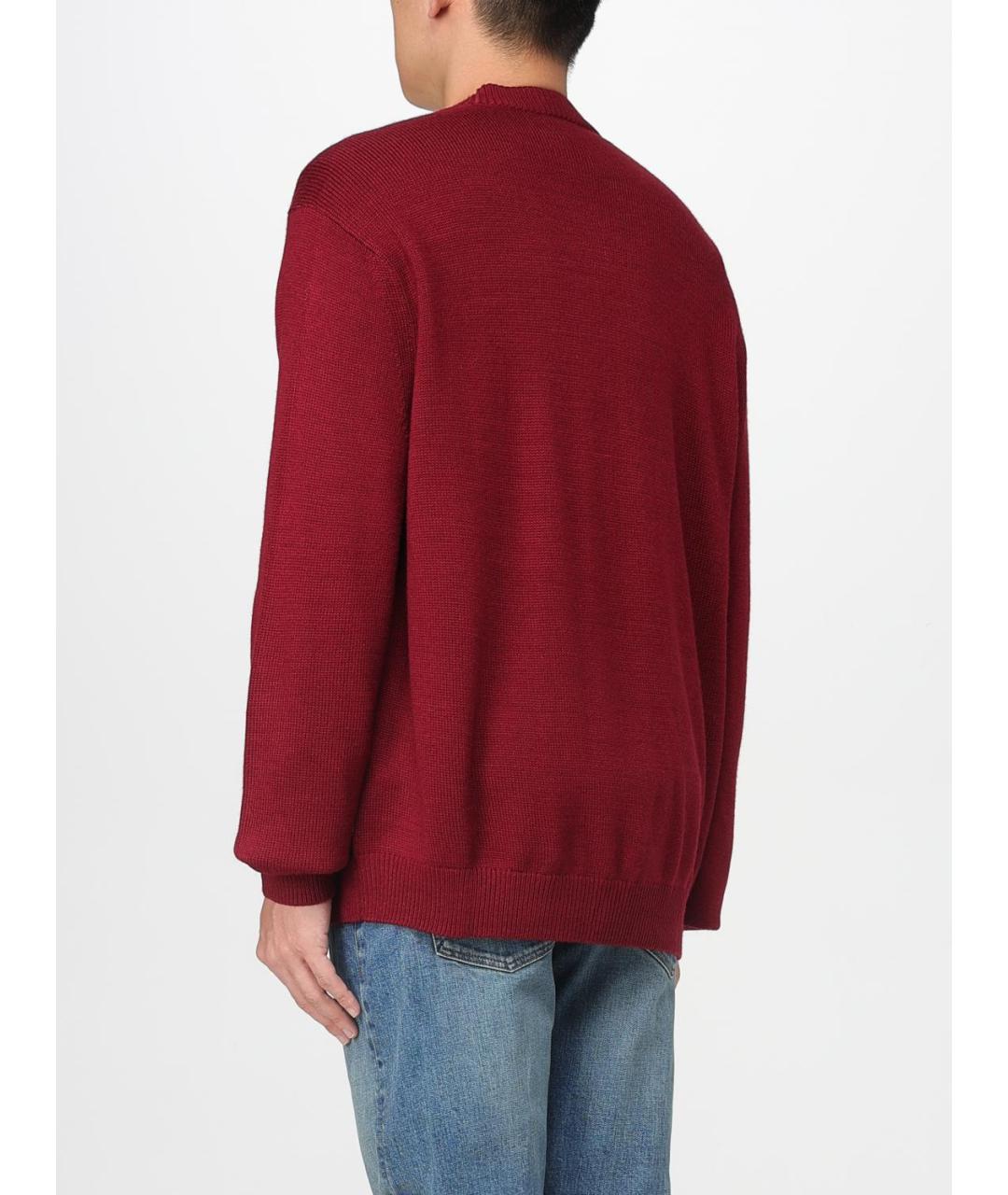 ARMANI EXCHANGE Бордовый шерстяной кардиган, фото 2