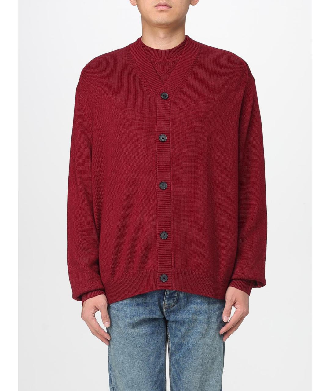 ARMANI EXCHANGE Бордовый шерстяной кардиган, фото 5