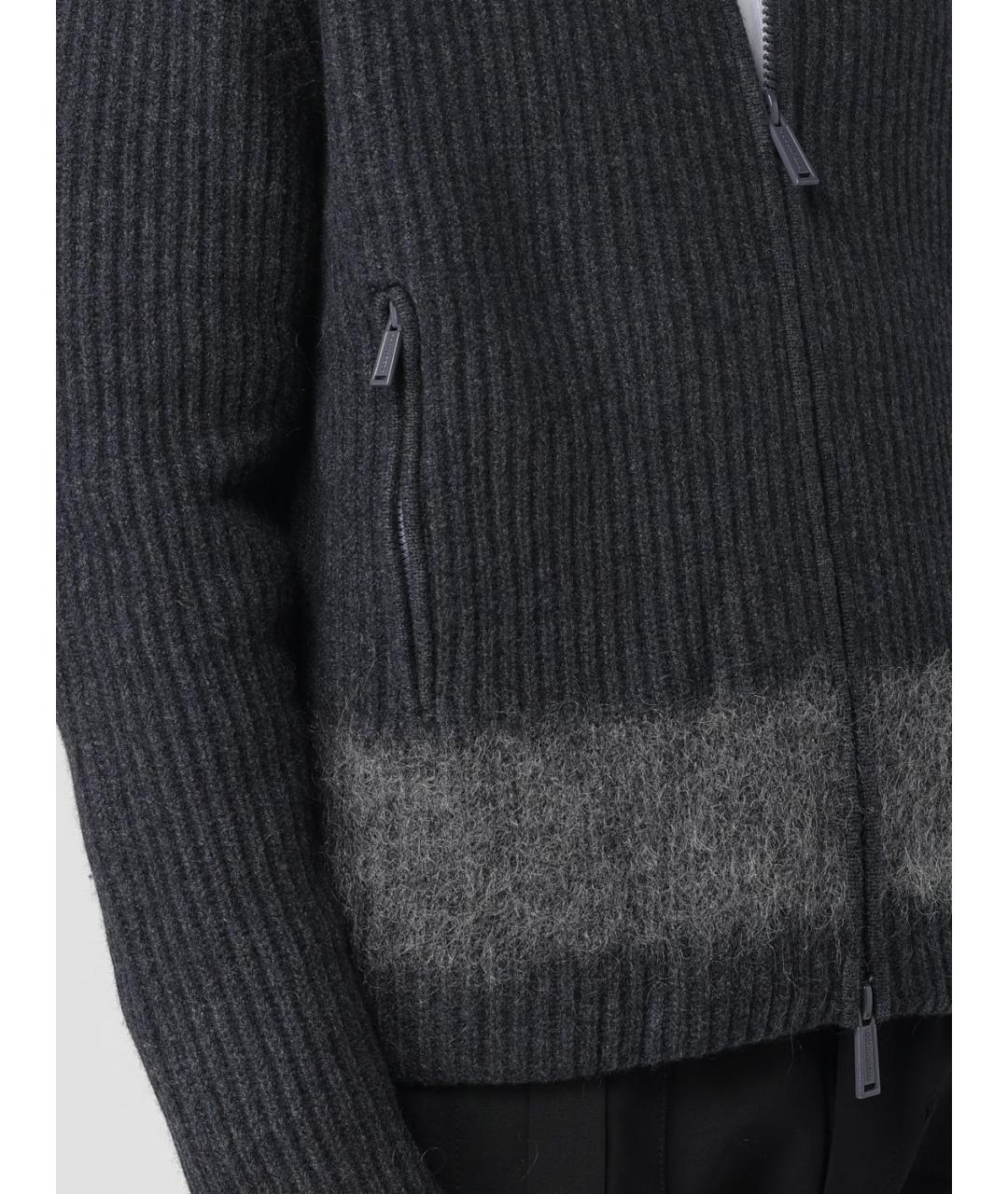 DSQUARED2 Серый шерстяной кардиган, фото 5