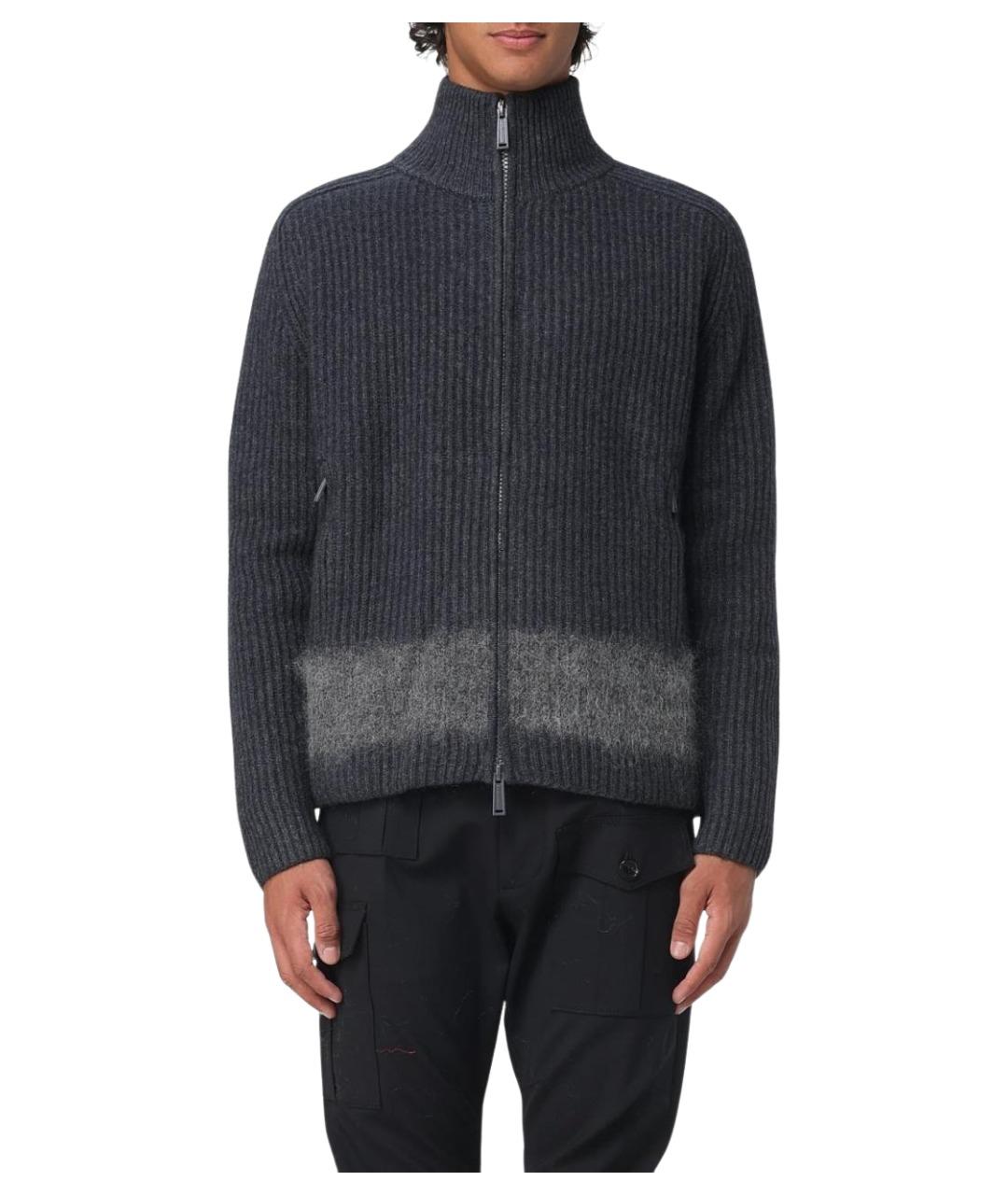 DSQUARED2 Серый шерстяной кардиган, фото 1