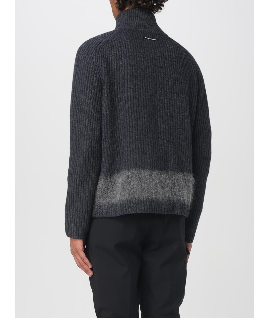 DSQUARED2 Серый шерстяной кардиган, фото 3